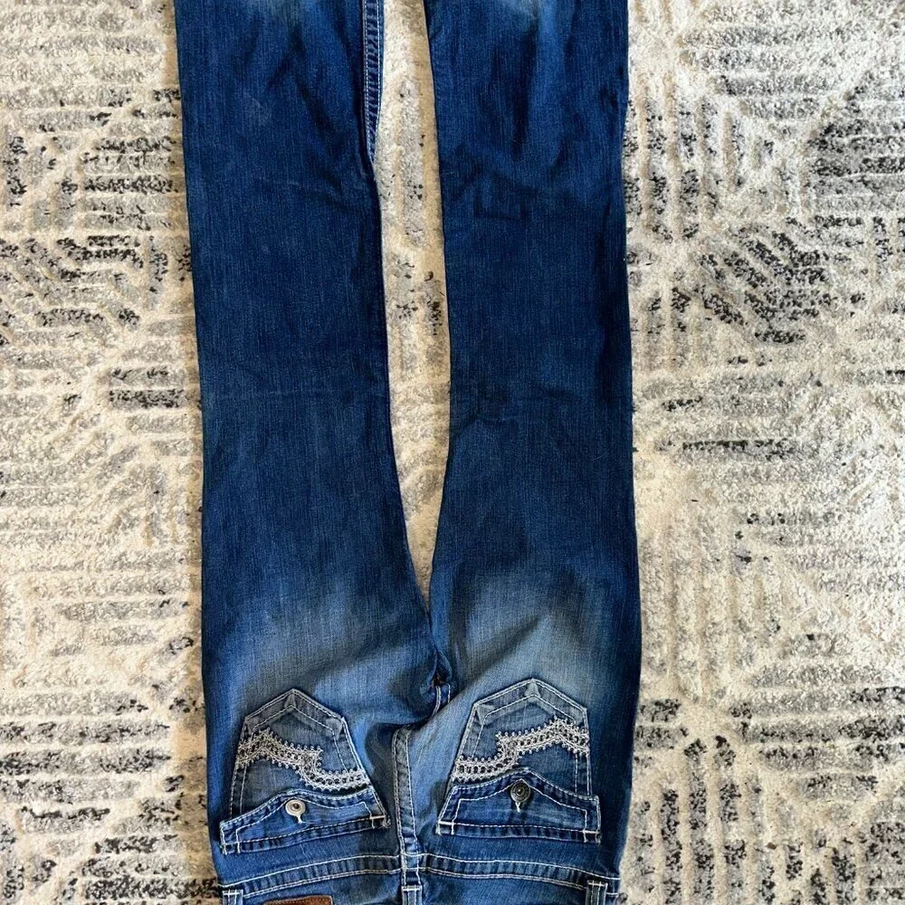 Big Star Remy Low Rise Women's Jeans Size 27 Long Dark Blue Bootcut Vintage - Picture 12 of 15